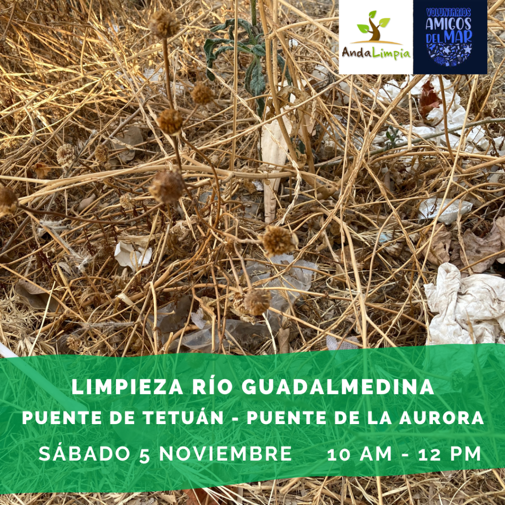 Cartel Limpieza en el río Guadalmedina