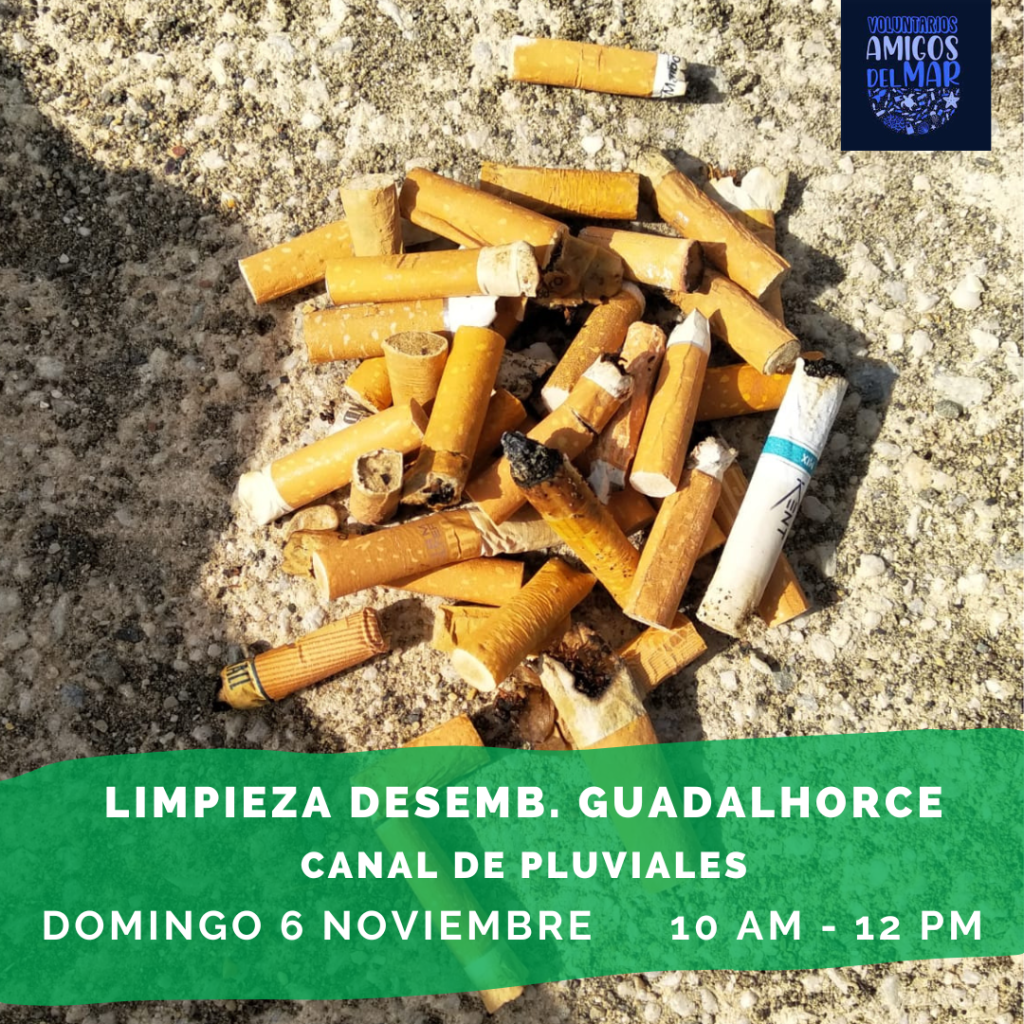 Cartel Limpieza en la desembocadura del Guadalhorce
