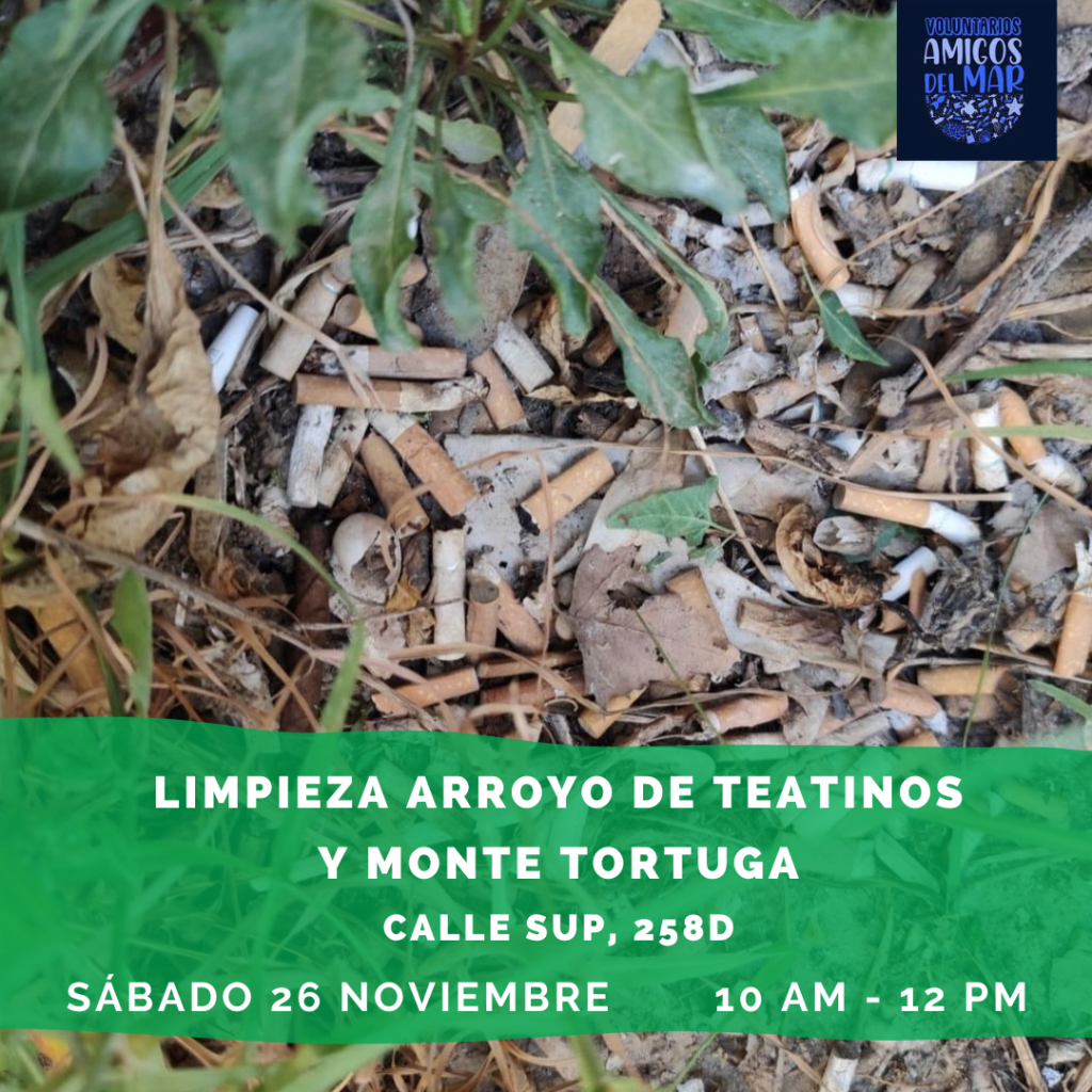 Cartel Limpieza en el Arroyo Teatinos y Monte Tortuga