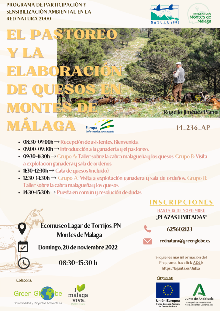 Cartel Pastoreo y elaboración de quesos en Montes de Málaga