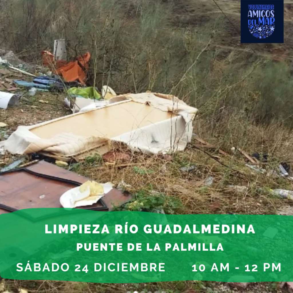 Cartel Limpieza en el río Guadalmedina