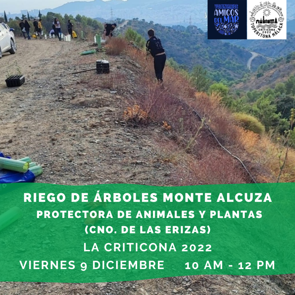 Cartel Riego de árboles en el Monte Alcuza