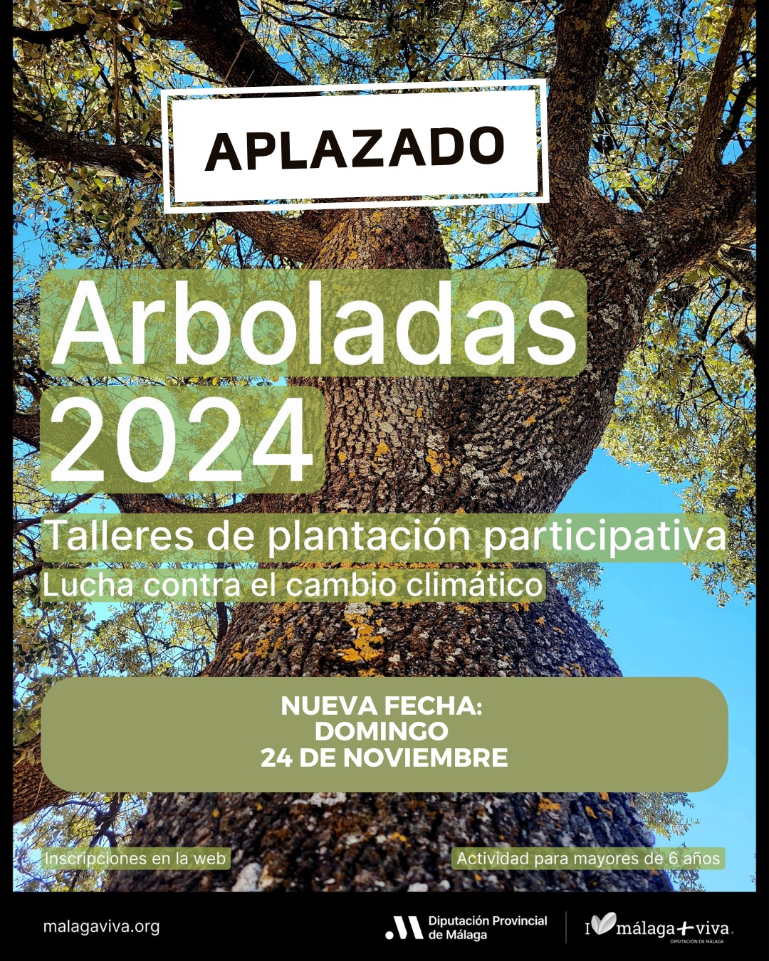 Cartel Arbolada Coín aplazada