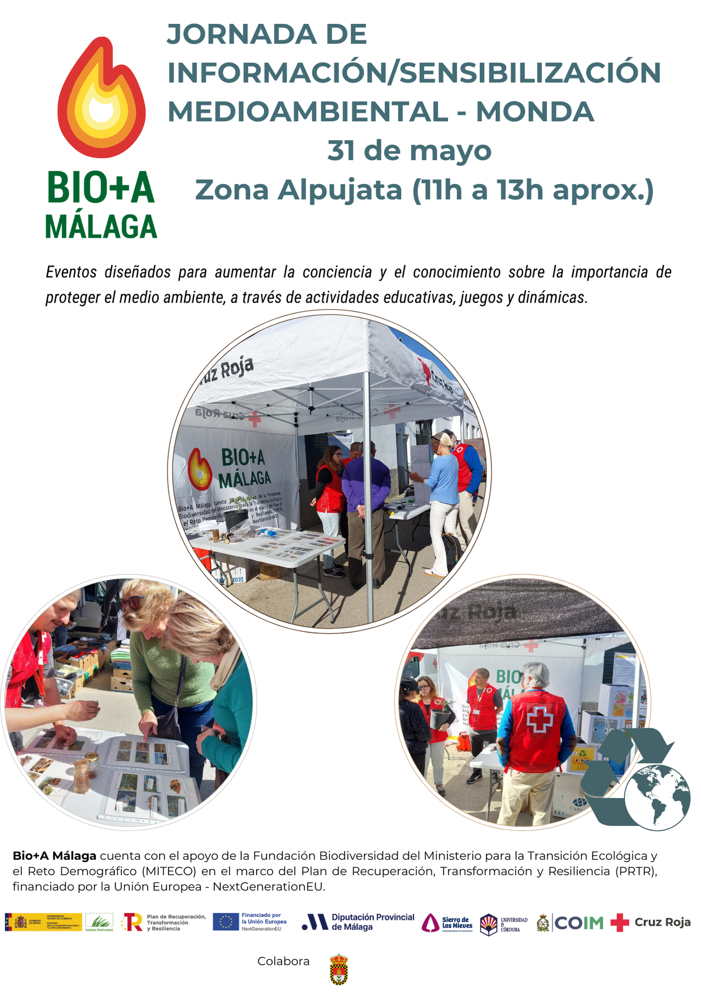 Cartel Jornada de sensibilización medioambiental en Monda