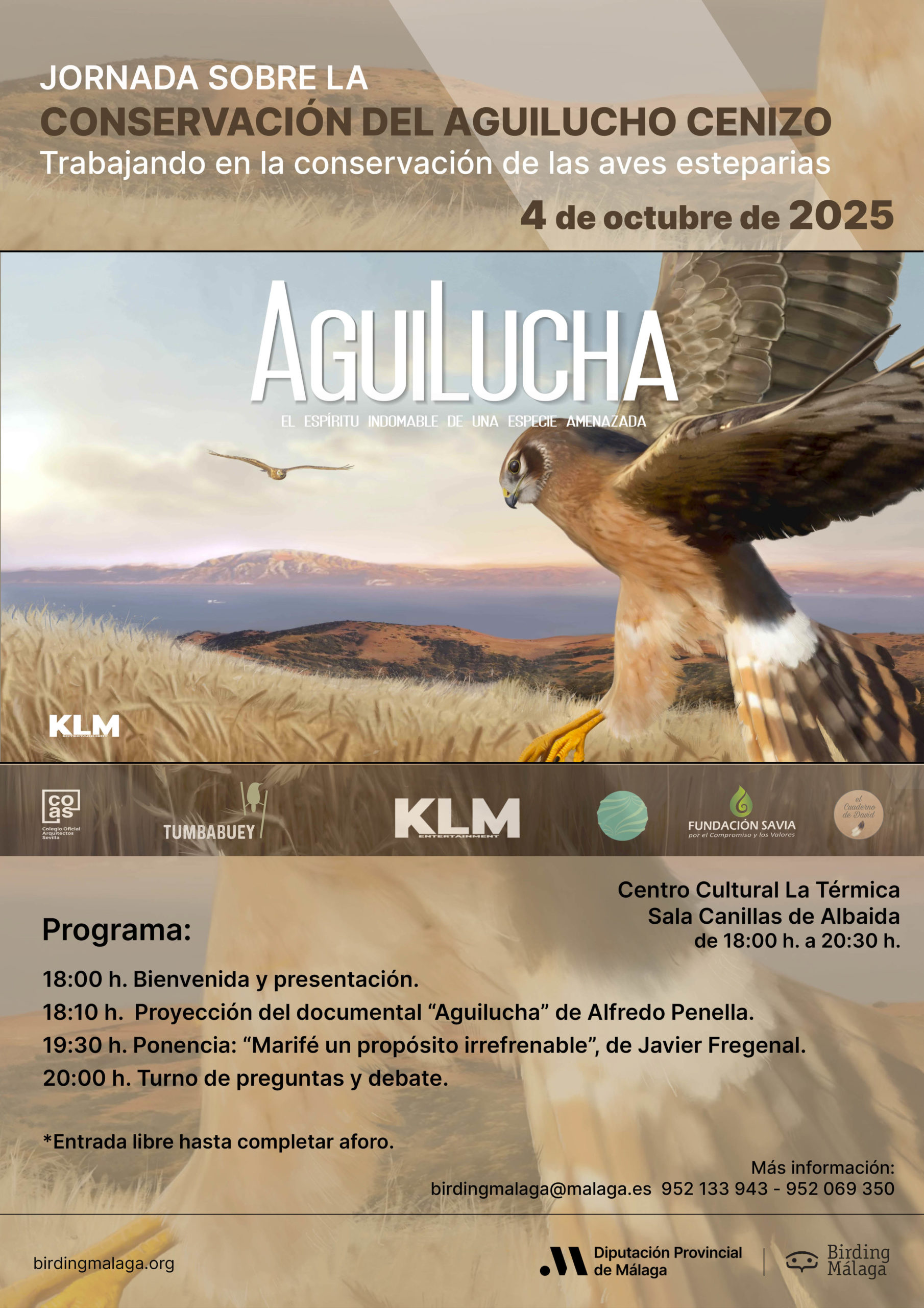 Cartel Conservación del Aguilucho Cenizo
