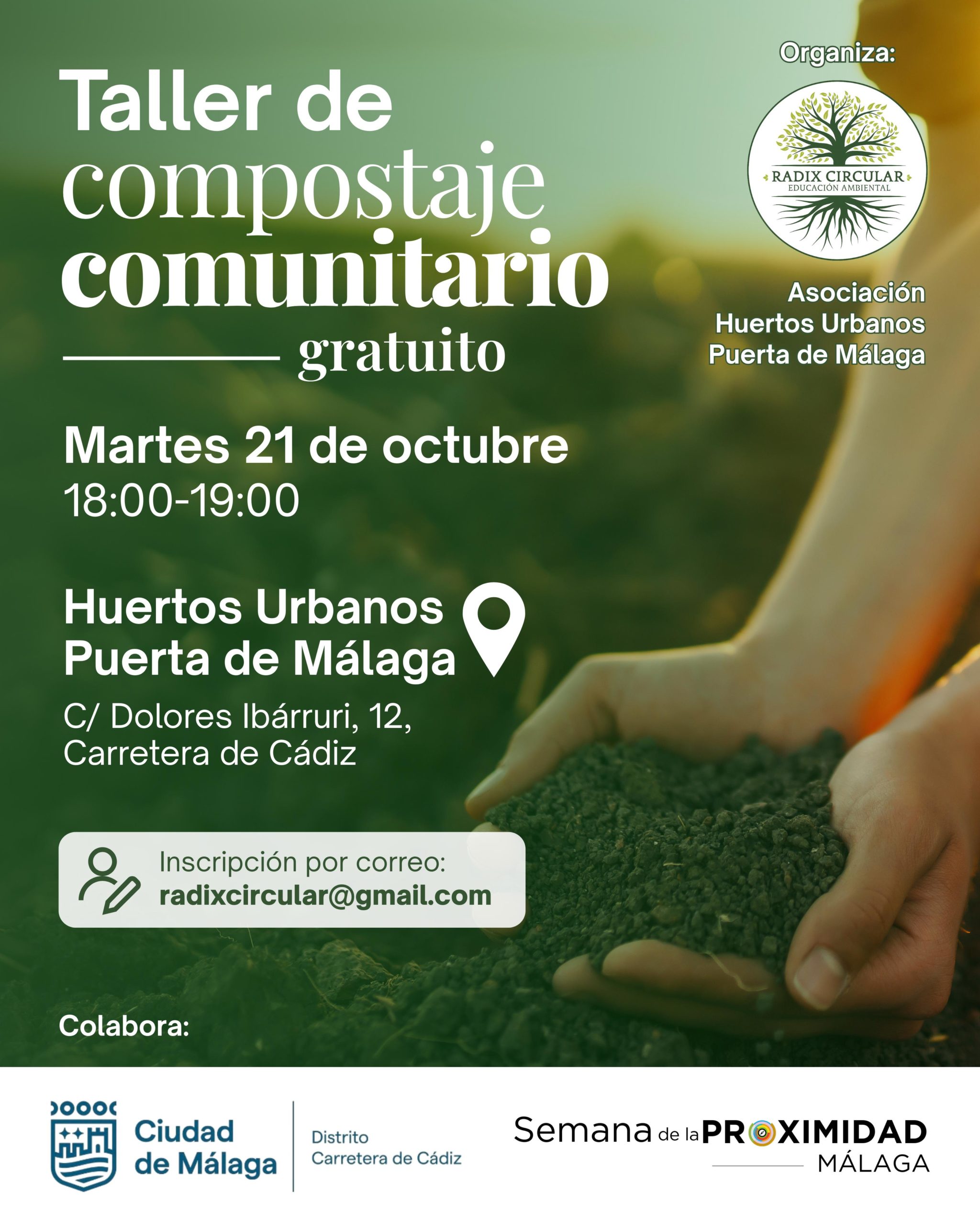 Cartel Taller de compostaje comunitario